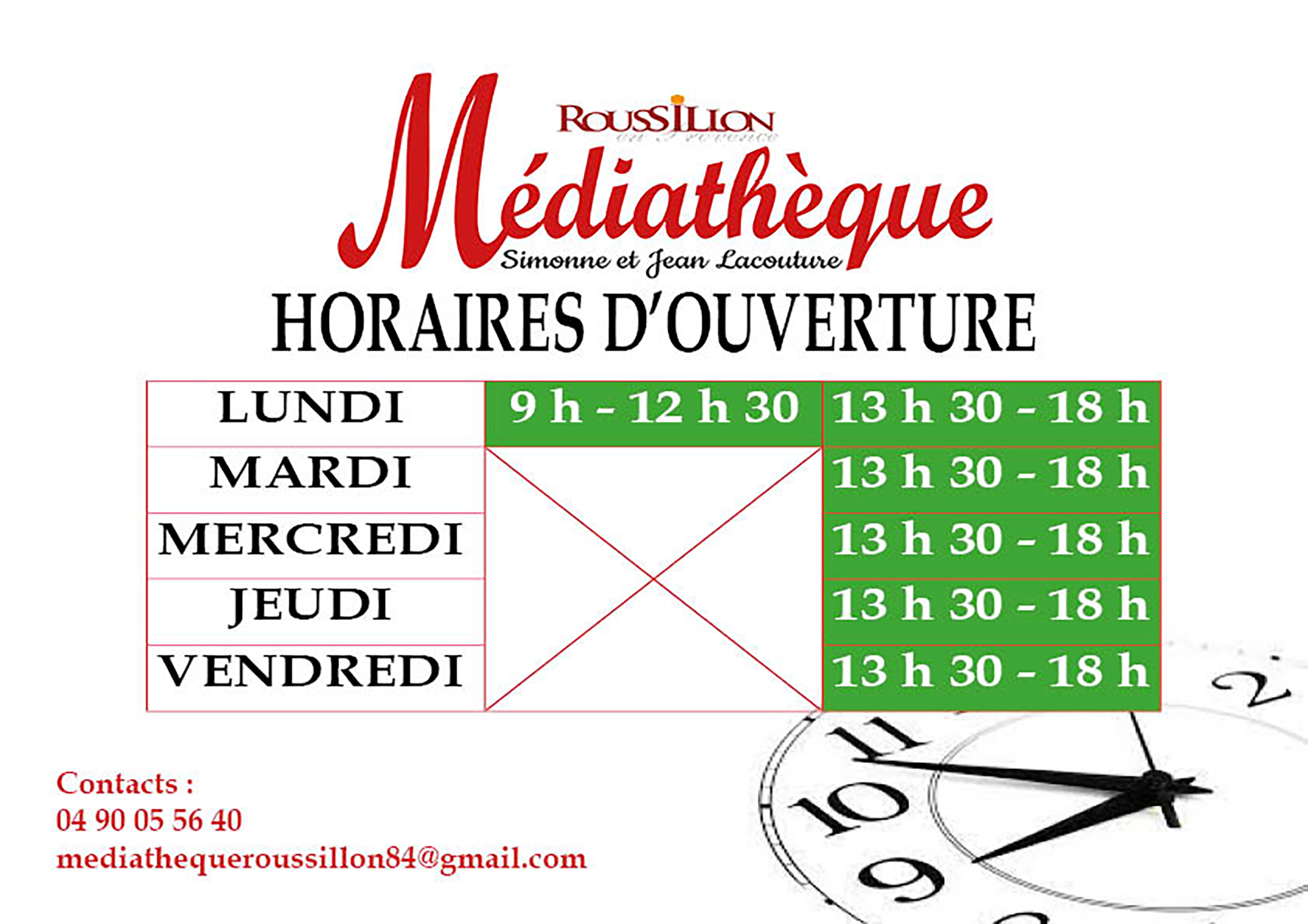 Horaires paysage 2021